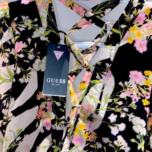 Brand New - Guess Zebra Meadows Maxi Dress - Picture 5 of 8